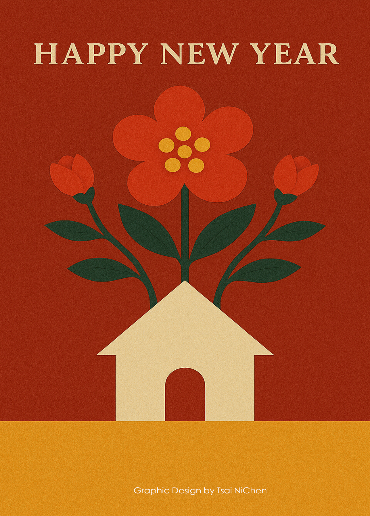 新年快樂-藝術卡片-10x15