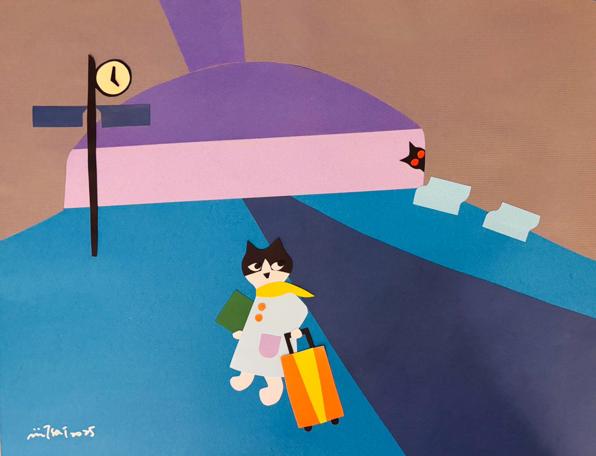 離家-剪畫藝術-50x40-2025