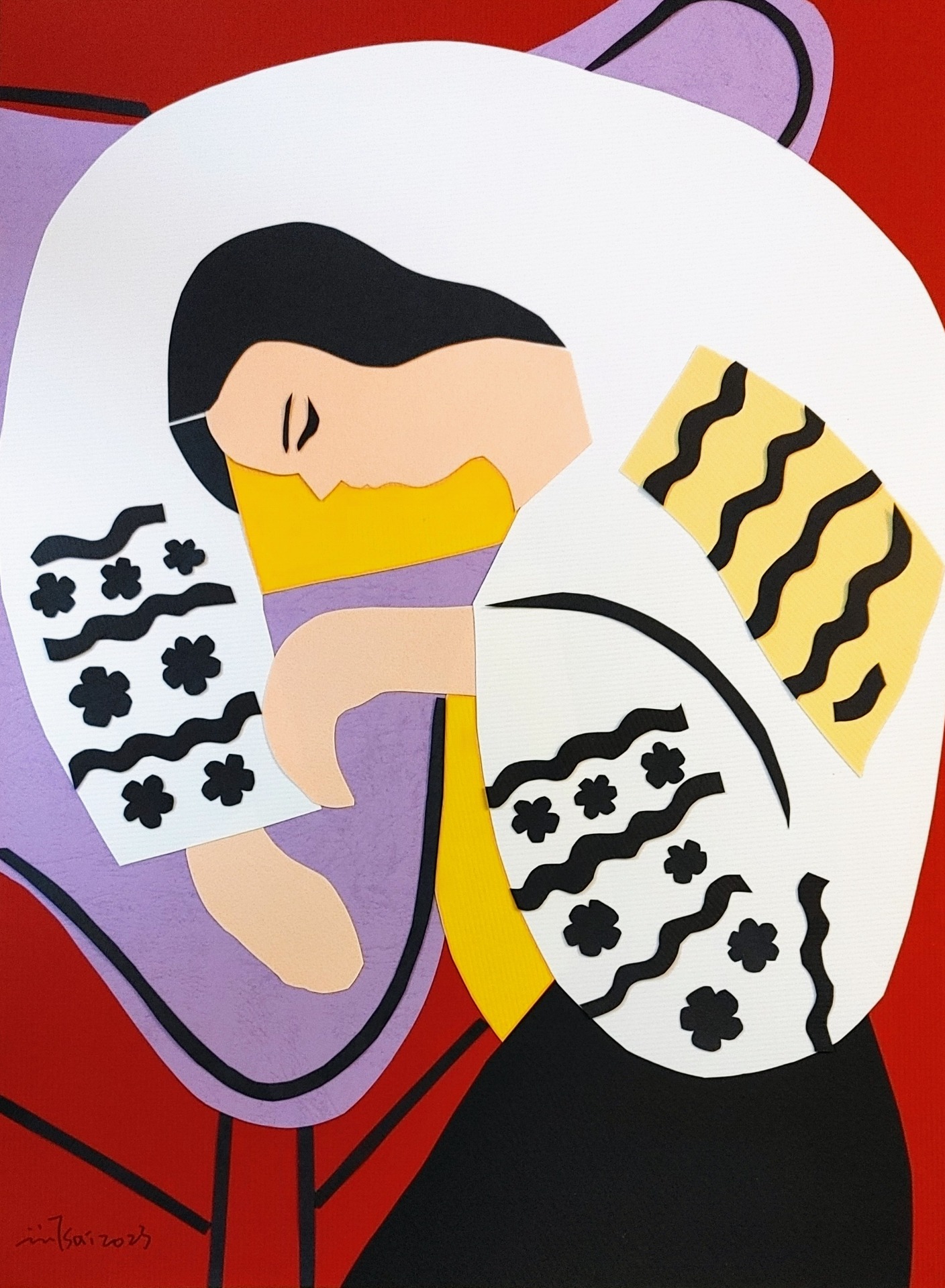 重新演釋馬蒂斯「睡覺」-2023-30x40